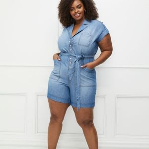 Eloquii Denim Romper